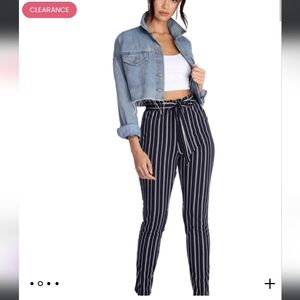 Sz M Striped Dress Pants